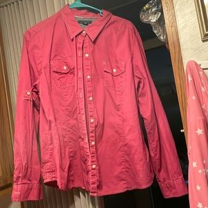 Tommy Hilfiger button up shirt-pink